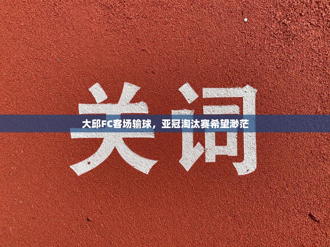 云开体育官网登录入口-大邱FC客场输球，亚冠淘汰赛希望渺茫